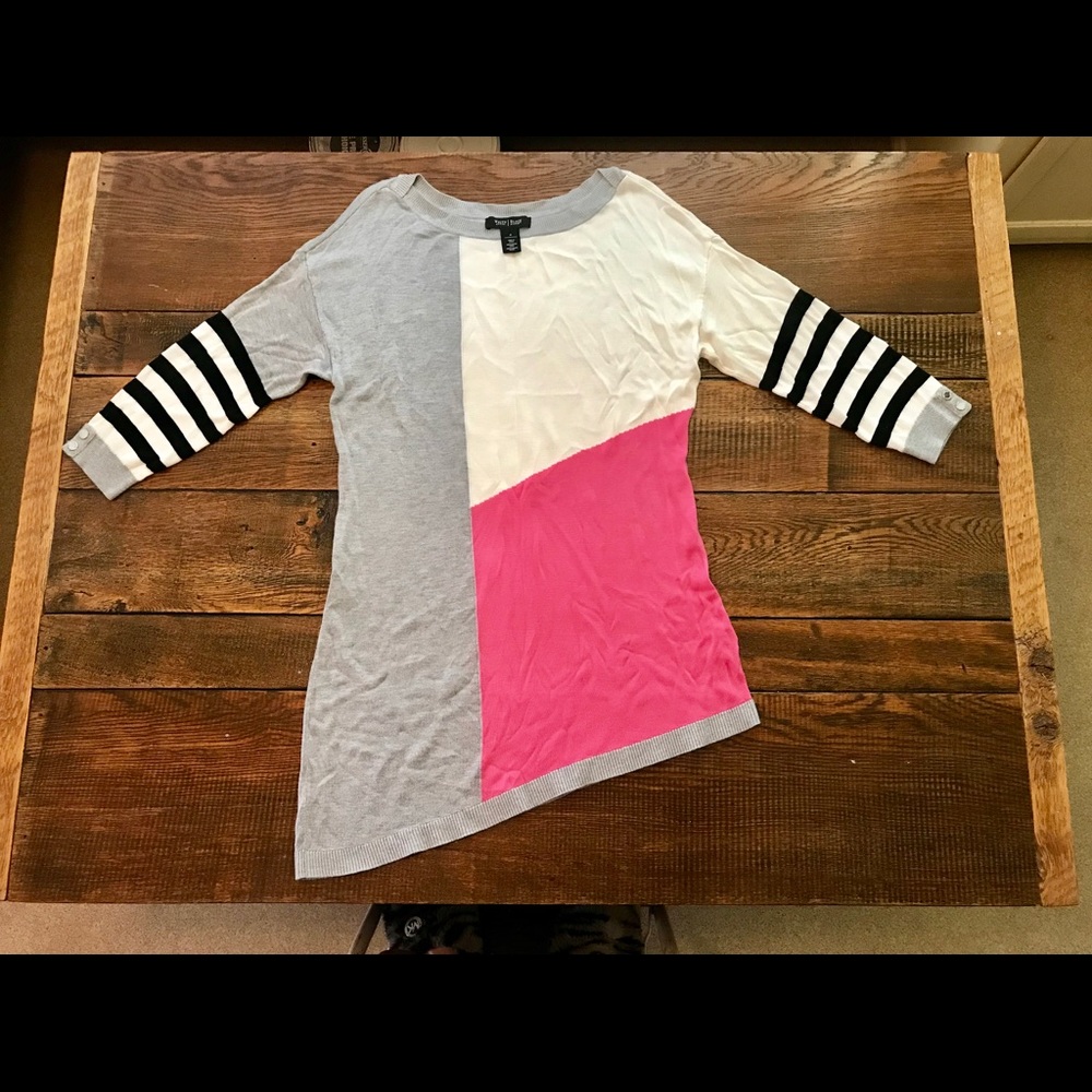 White House Black Market Color-Block Sweater Med